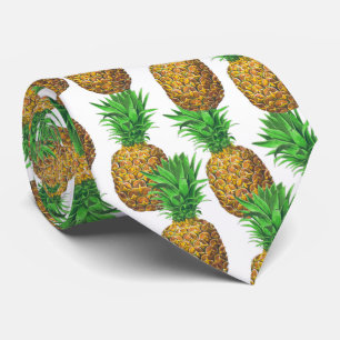 Seamless pattern with pineapples tie