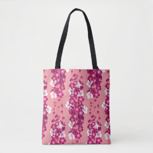 Seamless pattern with pink blossom roses tote bag