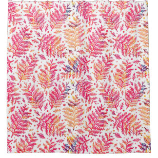 Seamless pattern with plants. Freehand drawing Shower Curtain