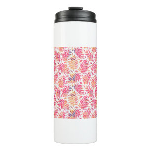 Seamless pattern with plants. Freehand drawing Thermal Tumbler