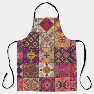 Seamless pattern with portuguese tiles in talavera apron