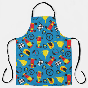 Seamless pattern with racing cars. apron