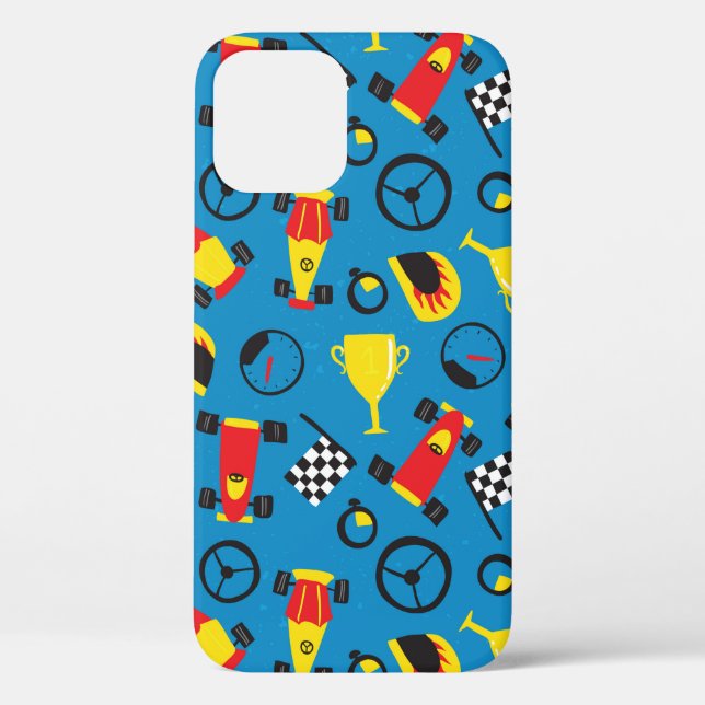 Seamless pattern with racing cars.  Case-Mate iPhone case (Back)