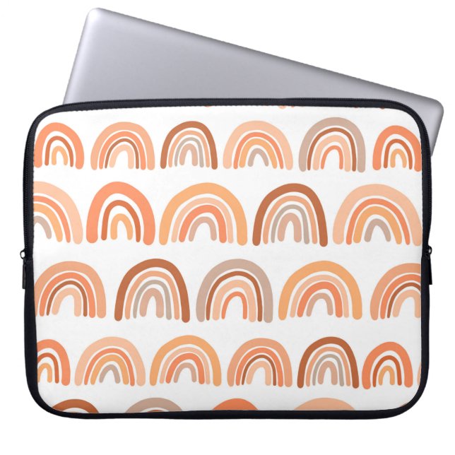 Seamless pattern with rainbow. Hand drawn texture. Laptop Sleeve (Front)
