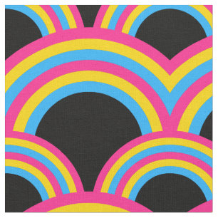 Seamless pattern with rainbows fabric
