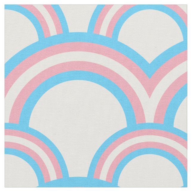 Seamless pattern with rainbows fabric (Close Up)