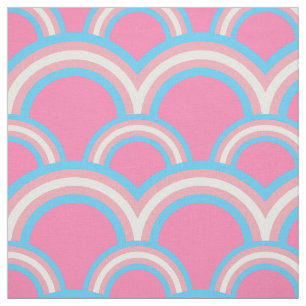 Seamless pattern with rainbows fabric