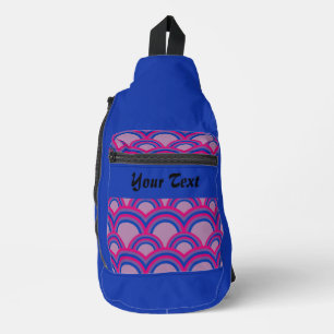 Seamless pattern with rainbows sling bag