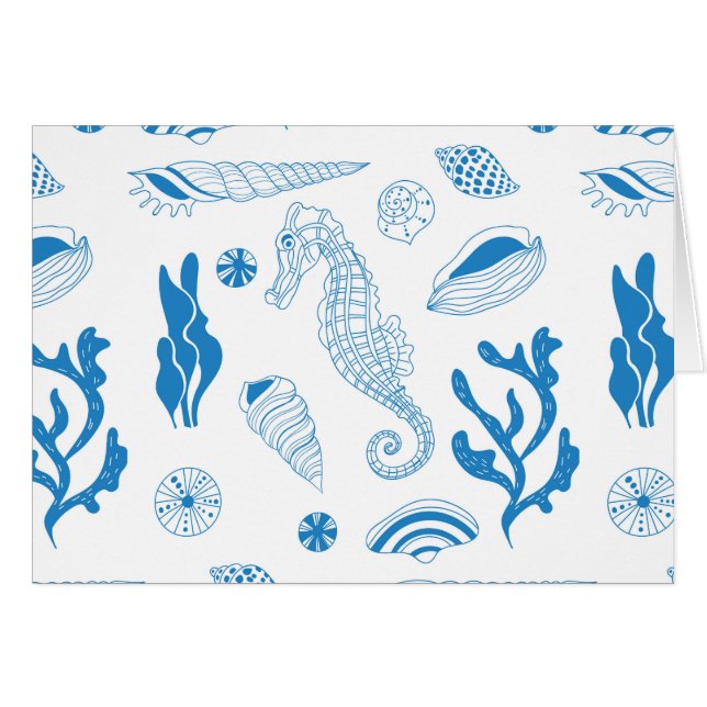 Seamless pattern with sea shells (Front Horizontal)