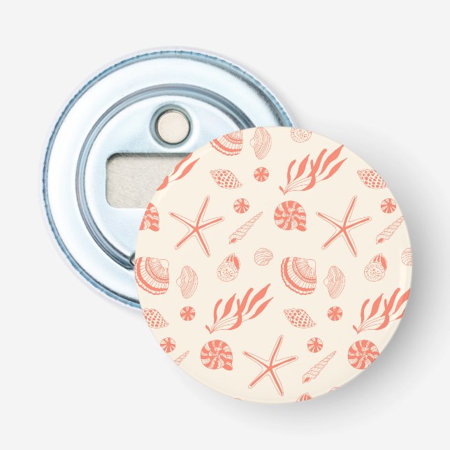 Seamless pattern with sea shells bottle opener (Front)