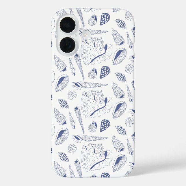 Seamless pattern with sea shells Case-Mate iPhone case (Back)