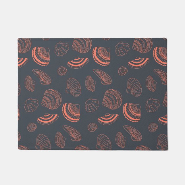 Seamless pattern with sea shells doormat (Front)