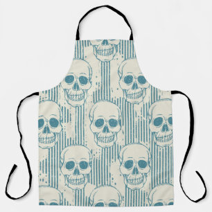 Seamless pattern with skull. Freehand drawing Apron
