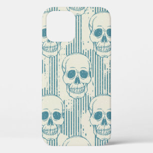 Seamless pattern with skull. Freehand drawing iPhone 12 Case