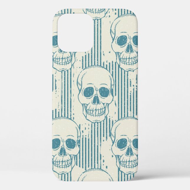 Seamless pattern with skull. Freehand drawing Case-Mate iPhone Case (Back)