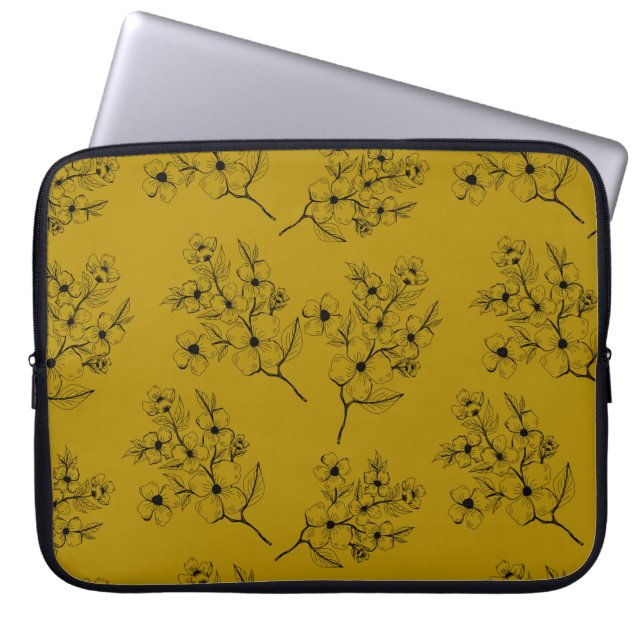 Seamless Pattern with small flowers in liberty sty Laptop Sleeve (Front)