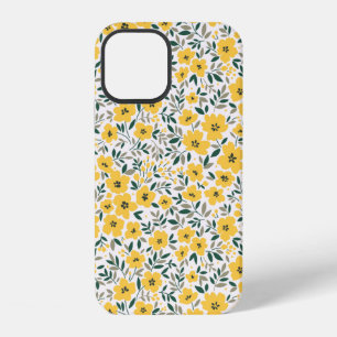 Seamless pattern with small yellow flowers iPhone 12 case