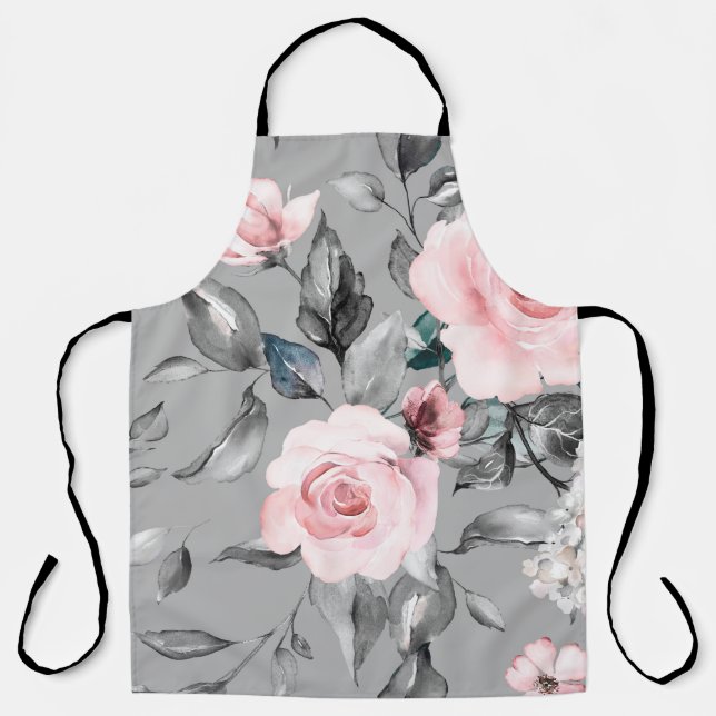Seamless pattern with spring flowers and leaves. H Apron (Front)