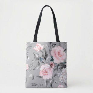 Seamless pattern with spring flowers and leaves. H Tote Bag