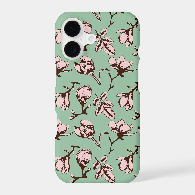 Seamless pattern with spring tree flower buds (Back)
