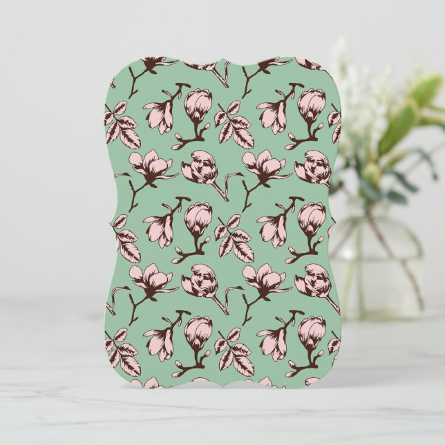 Seamless pattern with spring tree flower buds (Standing Front)