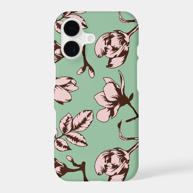 Seamless pattern with spring tree flower buds (Back)