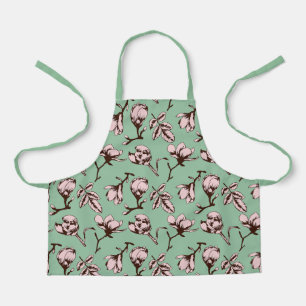 Seamless pattern with spring tree flower buds apron