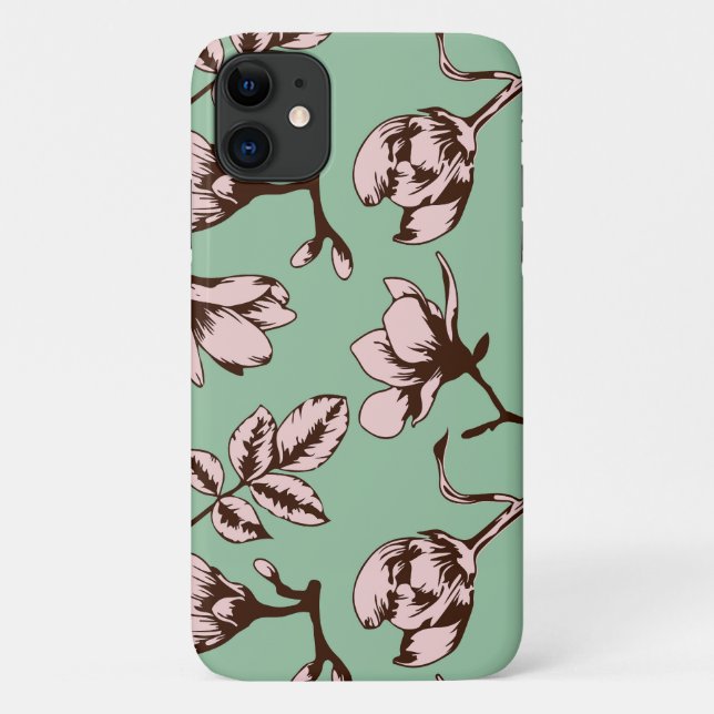 Seamless pattern with spring tree flower buds Case-Mate iPhone case (Back)