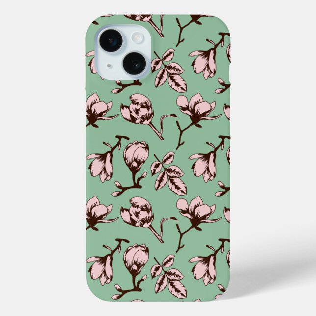 Seamless pattern with spring tree flower buds Case-Mate iPhone case (Back)
