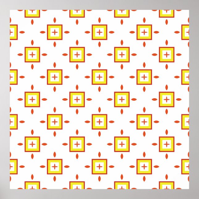 Seamless pattern with squares Abstract background  Poster (Front)