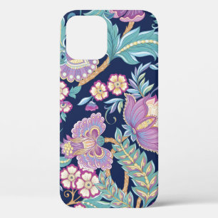Seamless pattern with stylised ornamental flowers  iPhone 12 case