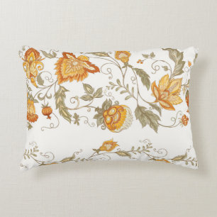 Seamless pattern with stylised ornamental flowers decorative cushion