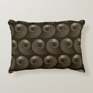 Seamless pattern with stylish spiral curls. Vintag Decorative Cushion