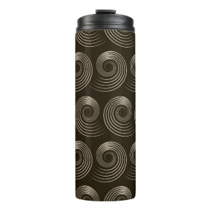 Seamless pattern with stylish spiral curls. Vintag Thermal Tumbler