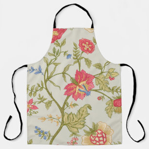 Seamless pattern with stylized ornamental flowers apron