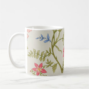 Seamless pattern with stylized ornamental flowers  coffee mug