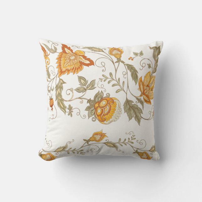 Seamless pattern with stylized ornamental flowers  cushion (Front)