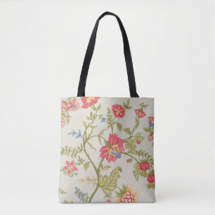 Seamless pattern with stylized ornamental flowers tote bag