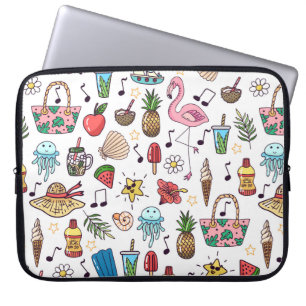 Seamless pattern with summer elements. illustratio laptop sleeve