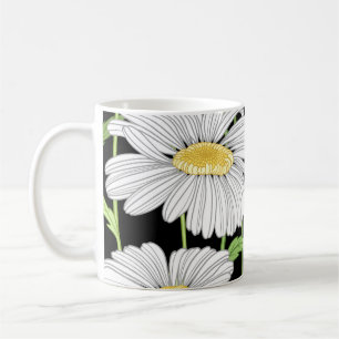 Seamless pattern with summer flowers. coffee mug