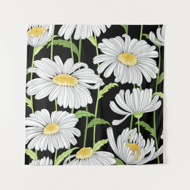 Seamless pattern with summer flowers. tapestry (Front)
