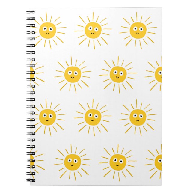 Seamless pattern with sun. , vintage sketchy illus notebook (Front)