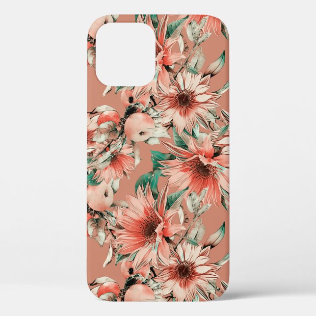 Seamless pattern with sunflowers and apples Case-Mate iPhone case (Back)