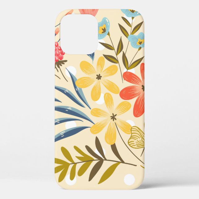 Seamless pattern with the abstract flowers Case-Mate iPhone case (Back)