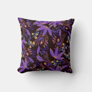 Seamless pattern with tiny vivid flowers. Vintage Cushion