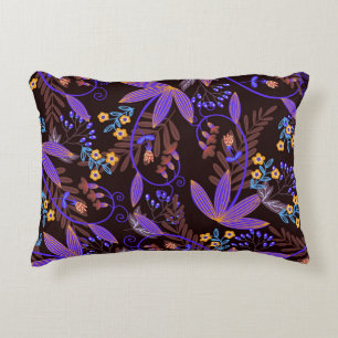 Seamless pattern with tiny vivid flowers. Vintage Decorative Cushion