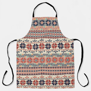 Seamless pattern with traditional palestinian embr apron