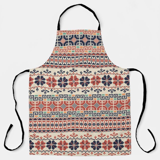 Seamless pattern with traditional palestinian embr apron (Front)