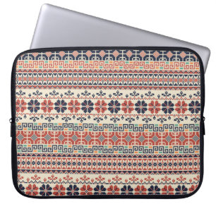 Seamless pattern with traditional palestinian embr laptop sleeve