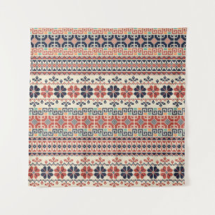 Seamless pattern with traditional palestinian embr tapestry